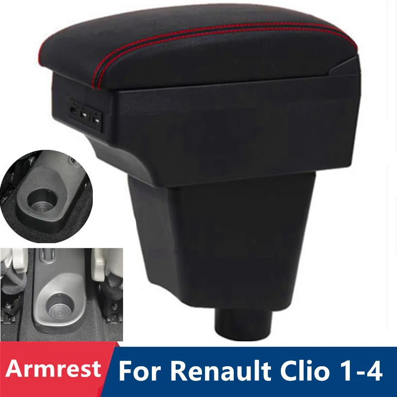 Подлокотник для Renault Clio Captur Clio1 Clio2 Clio3 4 RS кожаный подлокотник консоль хранения USB