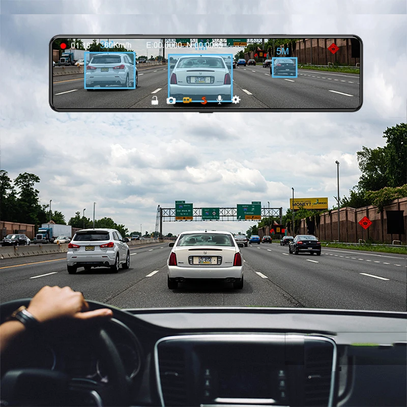 12 дюймов 4 Гб + 32 ГБ Android 8 1 Автомобильные видеорегистраторы ADAS Dash Cam Камера 4g Wi Fi GPS