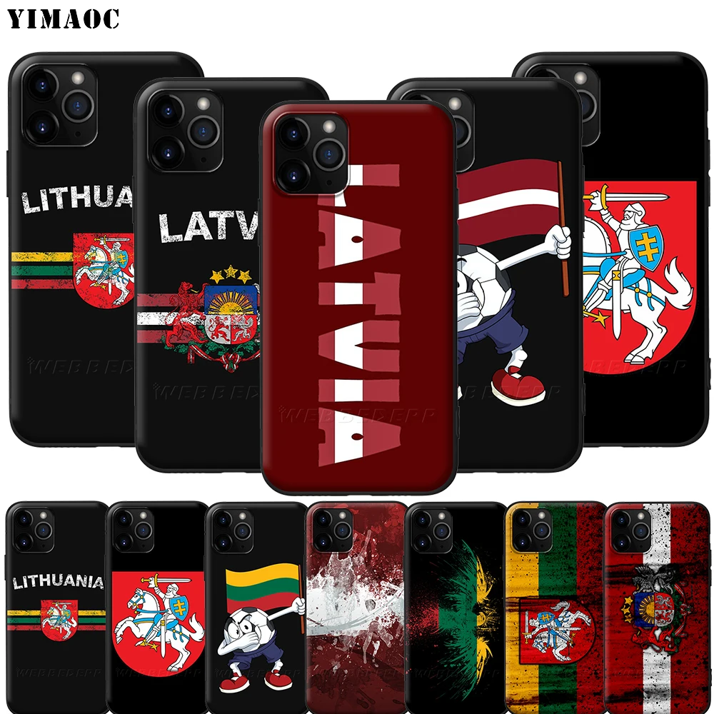 Силиконовый мягкий чехол YIMAOC с латвийским флагом для iPhone 12 Mini 11 Pro XS Max XR X 8 7 6 6S Plus 5 |