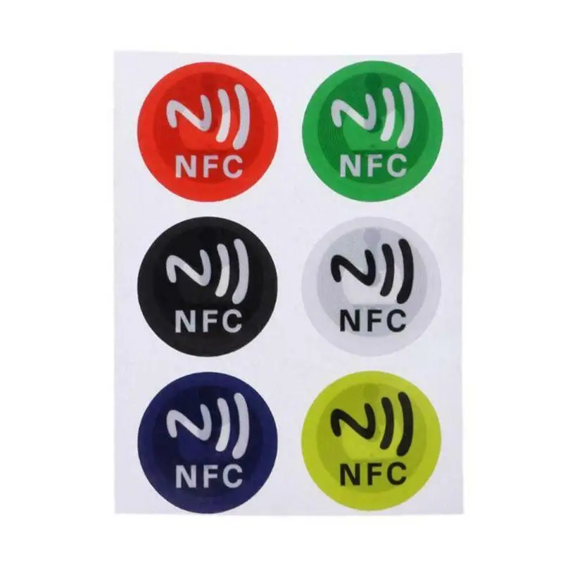 

6Pcs Waterproof PET Material NFC Stickers Smart Adhesive Ntag213 Tags For All Phones
