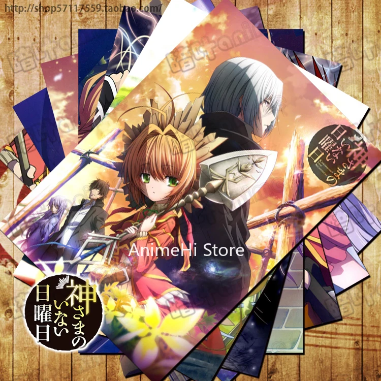 

10 шт./партия Аниме воскресенье без Бога плакаты ai asutin Алиса: безумие возвращается Цвет настенные картины для Коллекция A3 42x29 см наклейки