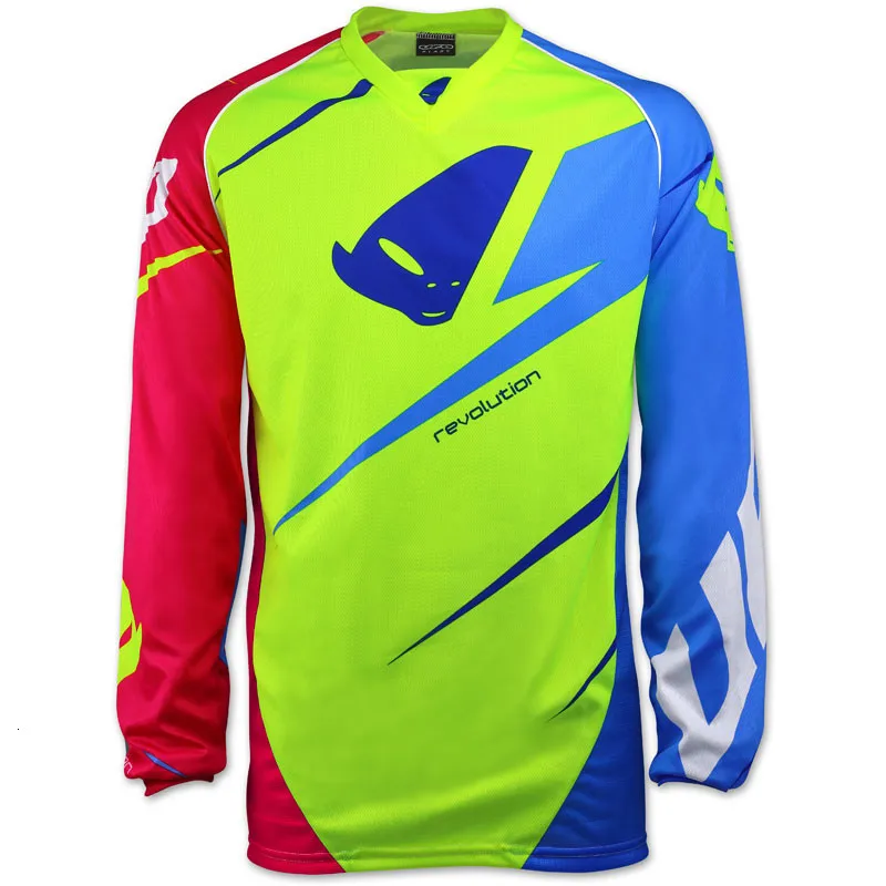 Красный Новинка, велосипедная одежда для мотокросса из ткани Джерси BMX MTB MX, одежда с длинными рукавами для горного велосипеда Camiseta DH, мотоциклетная куртка для скоростного спуска - Цвет: Красный