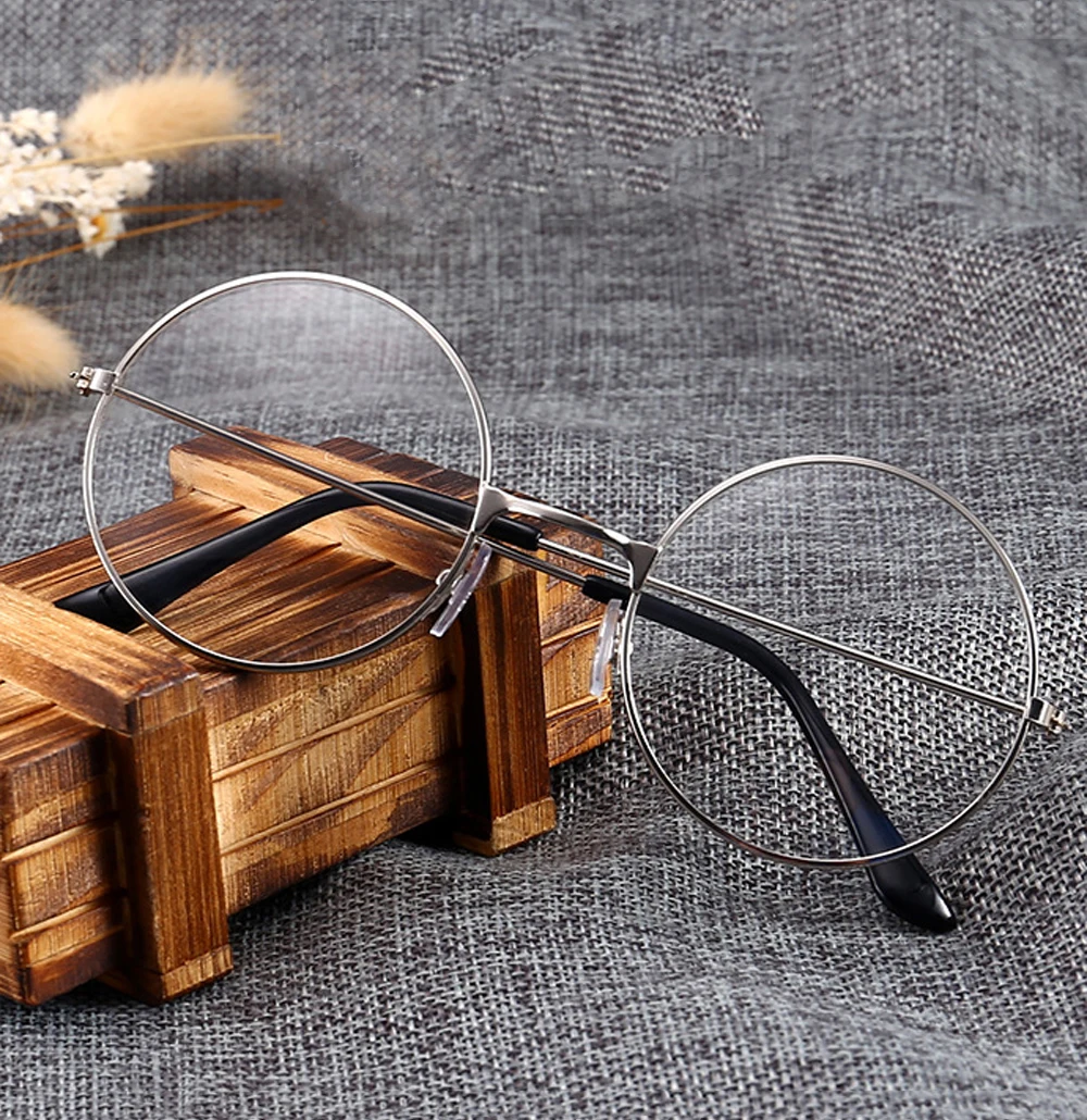 

Full-rim 5 Colors Round Retro Ultralight Frame Custom Made Myopia Glasses and Reading Glasses According to your data