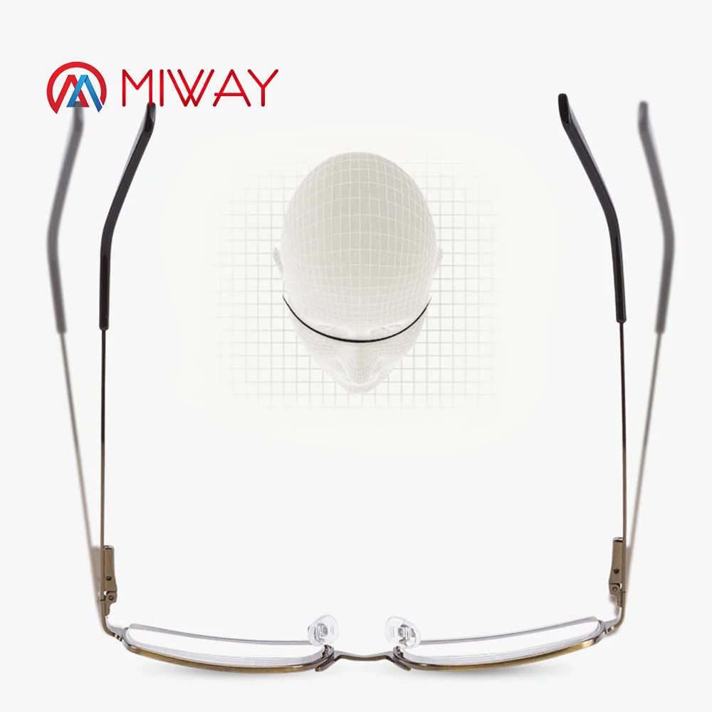 

MIWAY New Design Photochromic Reading Glasses Men Half Rim Titanium alloy Presbyopia Eyeglasses sunglasses discoloration diopter