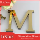 Домашний декор для стен 1015 см, 3D зеркальные заклинания, настенные наклейки для логотипа, имени, алфавита, свадебные буквы, английский, черныйЗолотойСеребряный