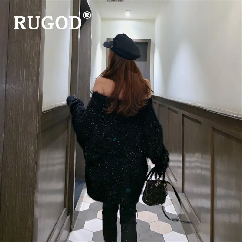 Женский толстый шарф RUGOD элегантный свитер средней длины в Корейском стиле