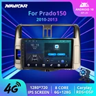 Автомобильный радиоприемник IPS 2Din Android 10,0 для Toyota Land Cruiser Prado 150 2009-2013, Автомобильный мультимедийный проигрыватель, навигация GPS NO 2din Dvd