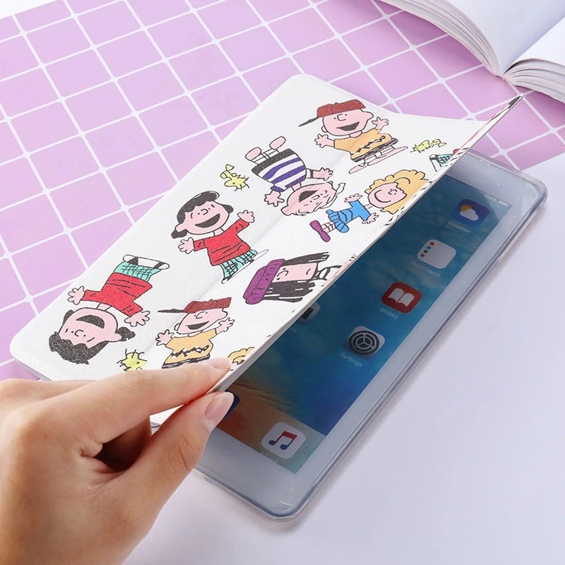 Мягкий чехол на заднюю панель с мультипликационным рисунком для iPad Air 1/2, iPad, чехол для iPad 234 Pro 10,5 mini 12345, автоматическое Пробуждение/выключение