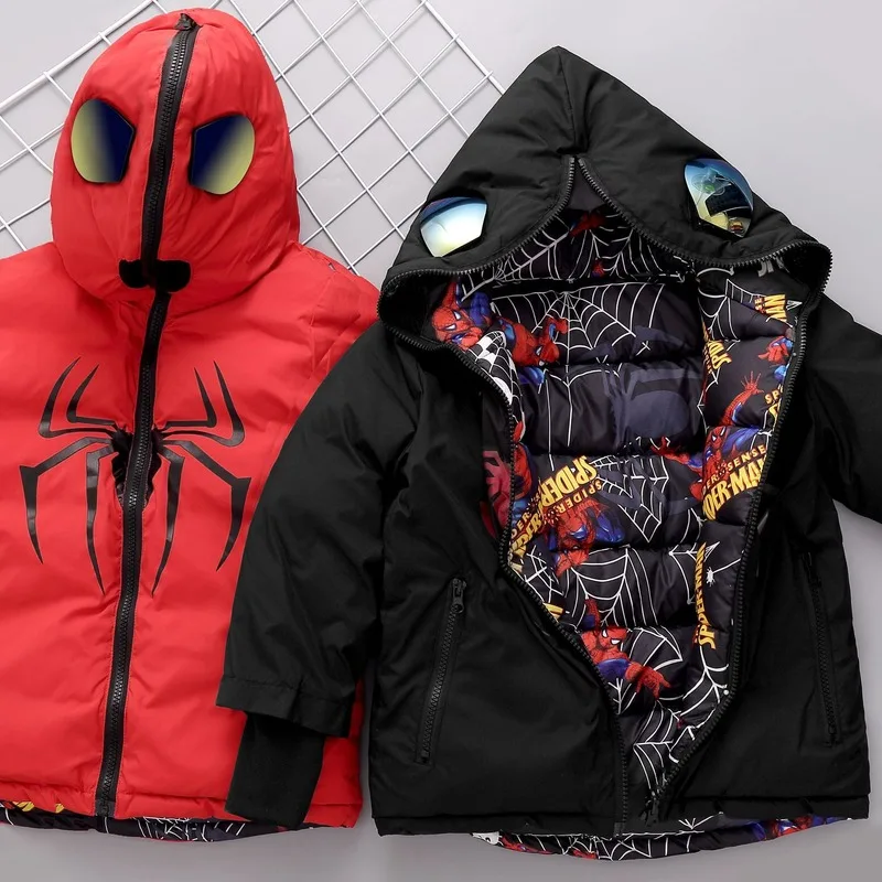 2019 одежда с героями мультфильмов зимняя куртка-пуховик для мальчиков 5 6 7 8 9 10 11 12 13