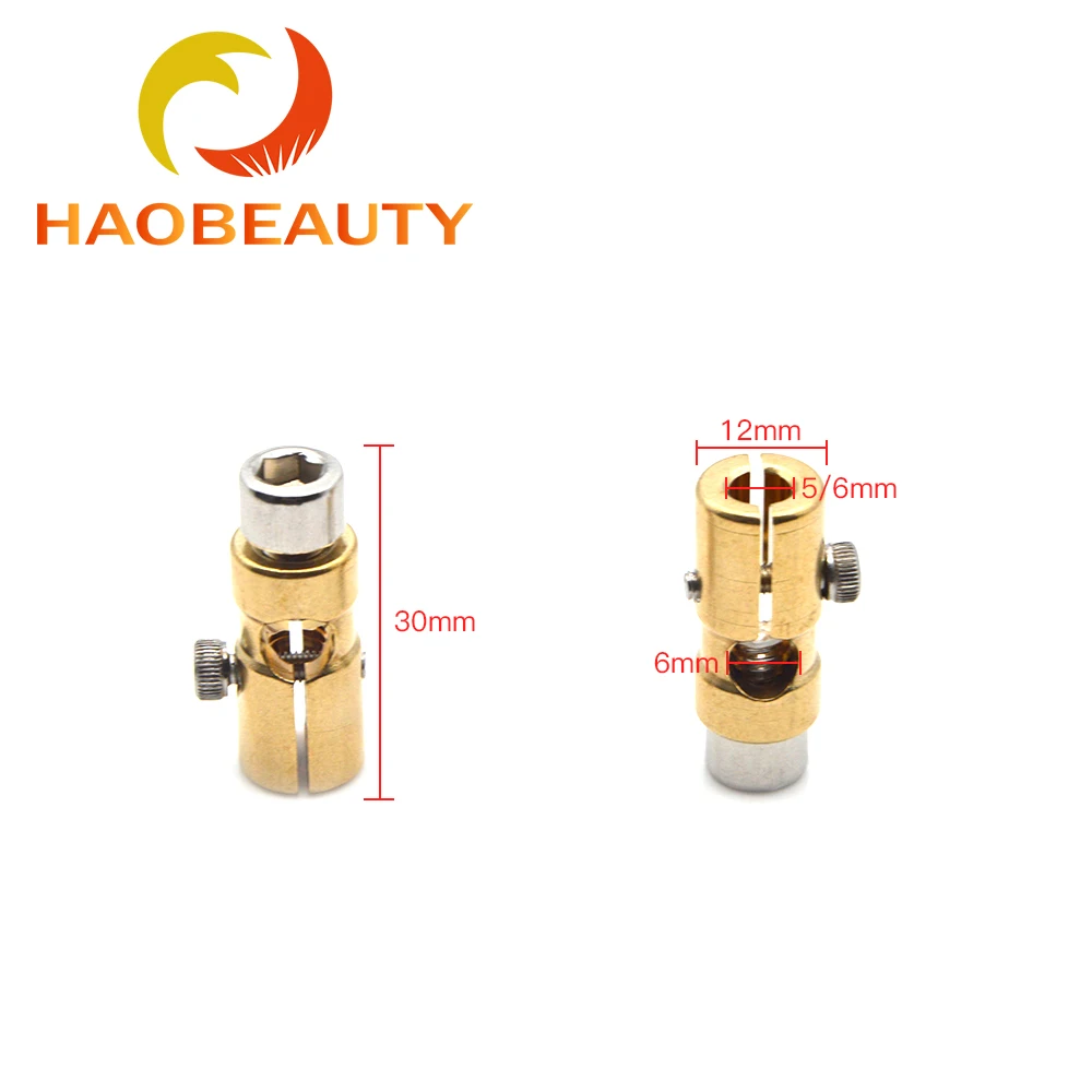 HaoBeauty латунный шарнир внутренний диаметр 5 мм 6 концевой патрон для электрода