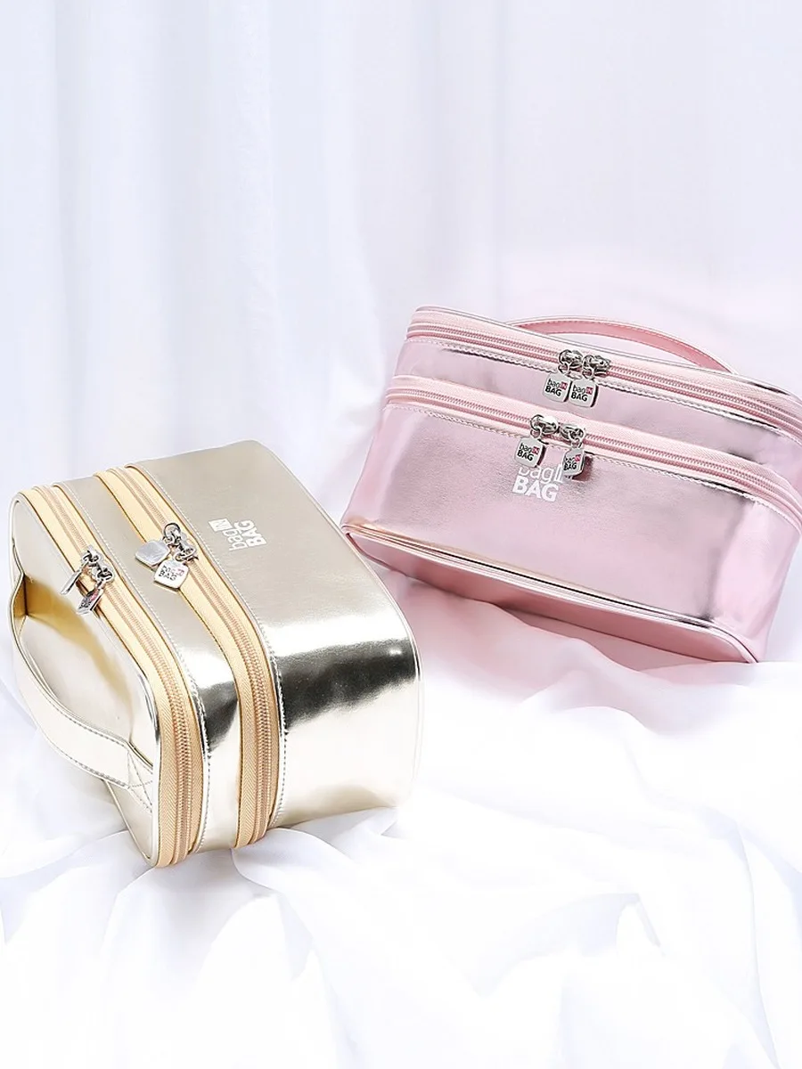 Портативный Женский чехол для макияжа косметичка коробка с органайзером