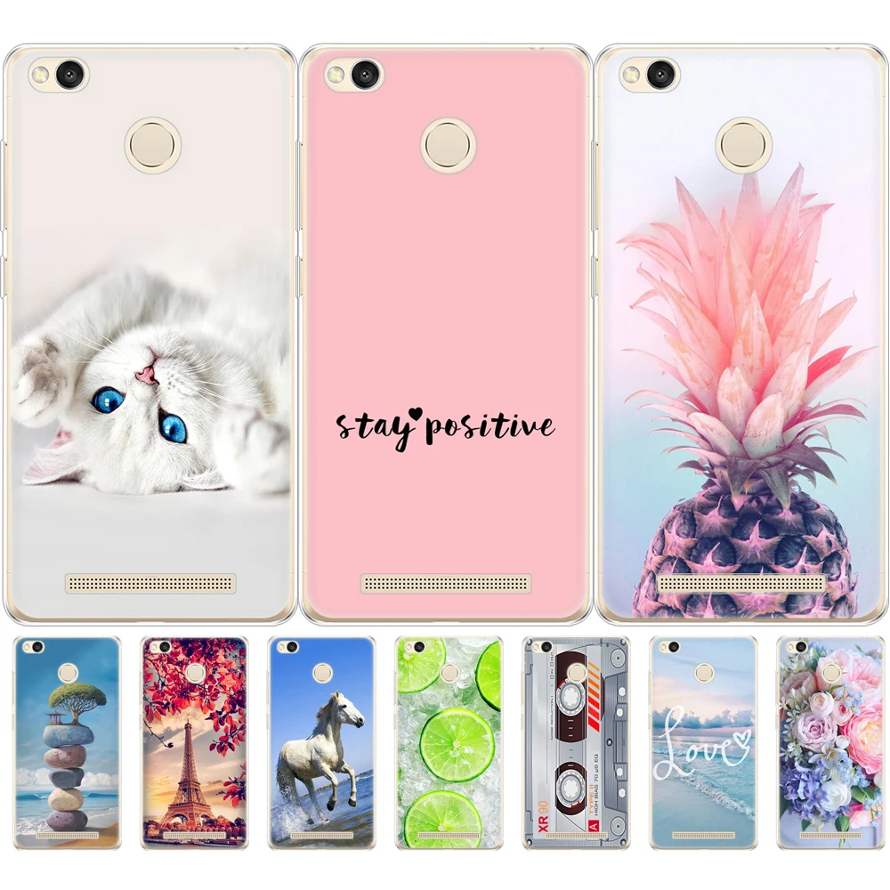 For Xiaomi Redmi 3s Case For Redmi 3 Pro Silicon Soft TPU Back Phone Cover for Xiaomi Redmi 3 Pro Redmi 3S Case 5.0