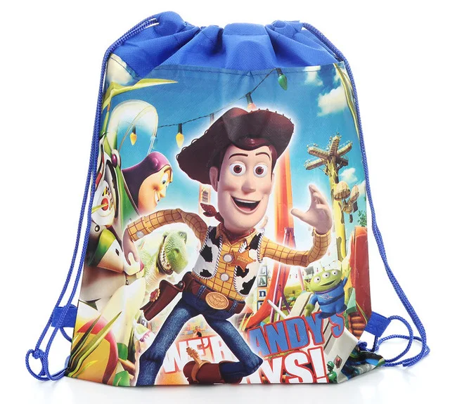 Disney детский мультяшный рюкзак для плавания, двусторонний, нетканый, на шнурке, сумки для путешествий, водонепроницаемый, для хранения