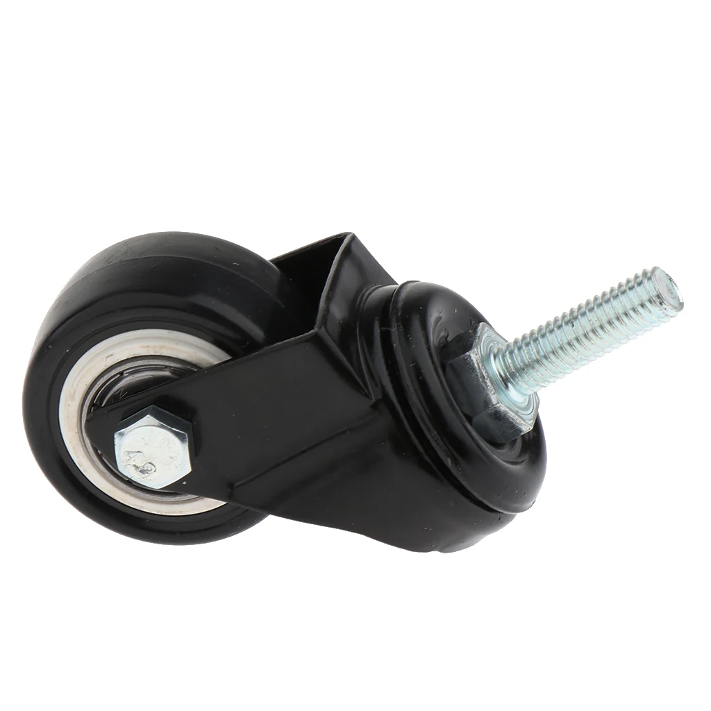 

Сменный ролик из полиуретана 1,5 дюйма, поворотные мебельные колеса, защита пола, офисное кресло, поворотный ролик с резьбой, черный