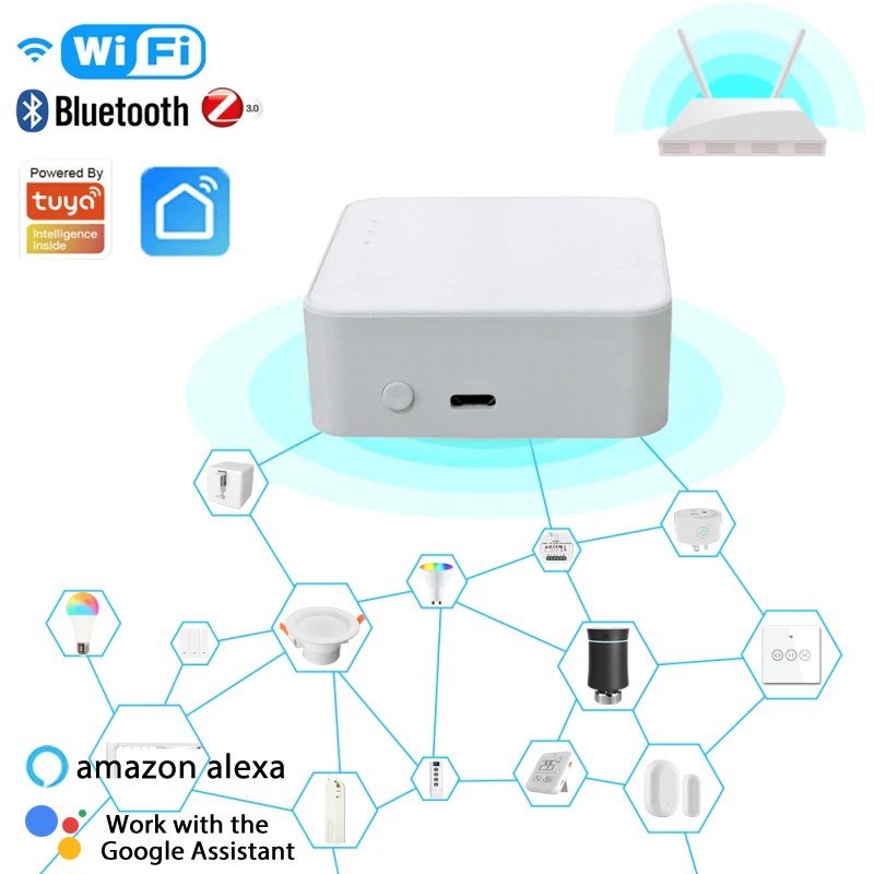 

Смарт-шлюз Zigbee3.0 Tuya с поддержкой Wi-Fi и Bluetooth
