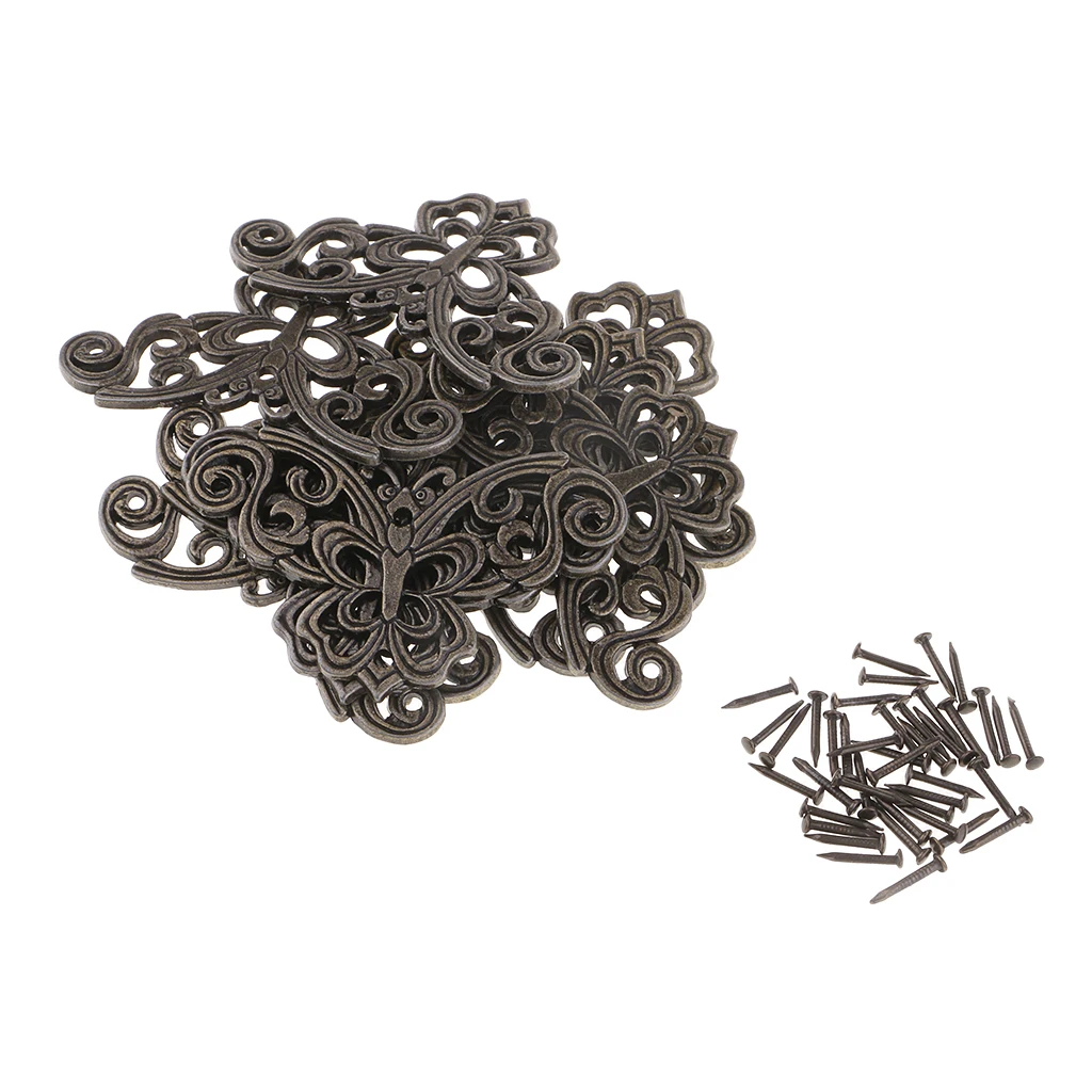 

10 Pieces Antique Bronze Corner Screen Protector Guard Antiques