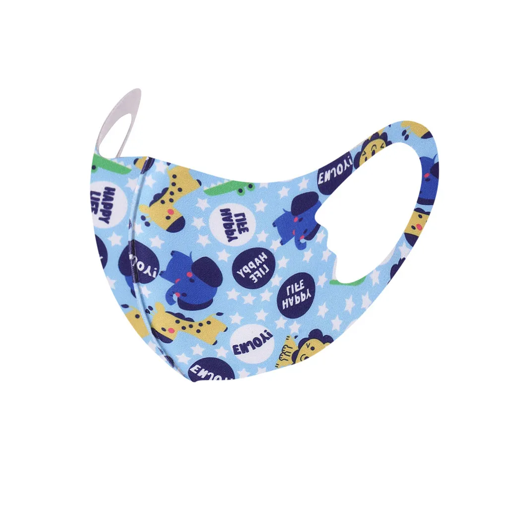 

5pcs Children's Printing Face Mouth Masks Cotton Fabric Masks Washable Reusable Breathable Anime Mouth Muffle Mascarilla Cover