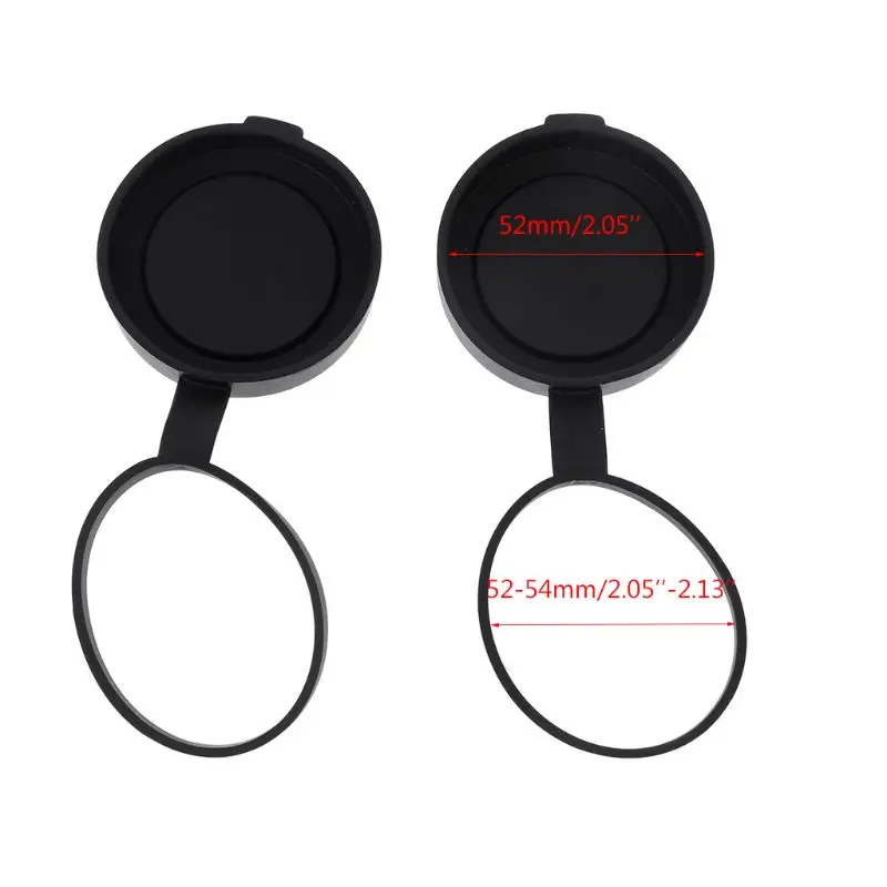 

2 pieces Binoculars Protective Rubber Objective Lens Cap 42mm for Telescope with Outer Diameter 52-54mm 95AA