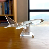 clear crystal cute aircraft figurines glass airplane paperweight ornament statue collectible home decor christmas birthday gift