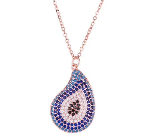 round multicolor micro pave cz zircon cubic zirconia necklace copper Clavicle gold plated Snake Chain Choker Pendant rtg234 | Украшения и