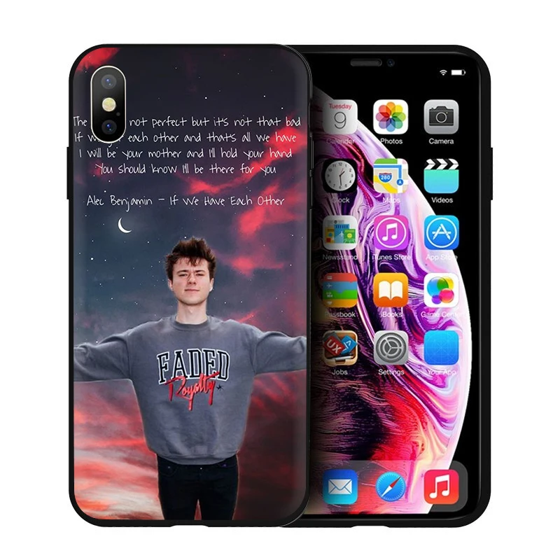 B12 Мягкий силиконовый чехол для телефона EWAU Alec Benjamin для iPhone 5 5S SE 6 6s 7 8 plus X XR XS 11 Pro Max - Цвет: B12