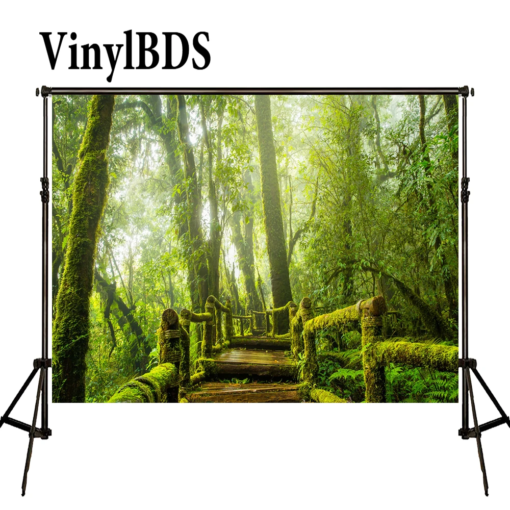 

VinylBDS Photography Backdrops Scenic Green Forest Backdrop Naturism Children Photo Wedding Backdrop For Kids Photo Studi