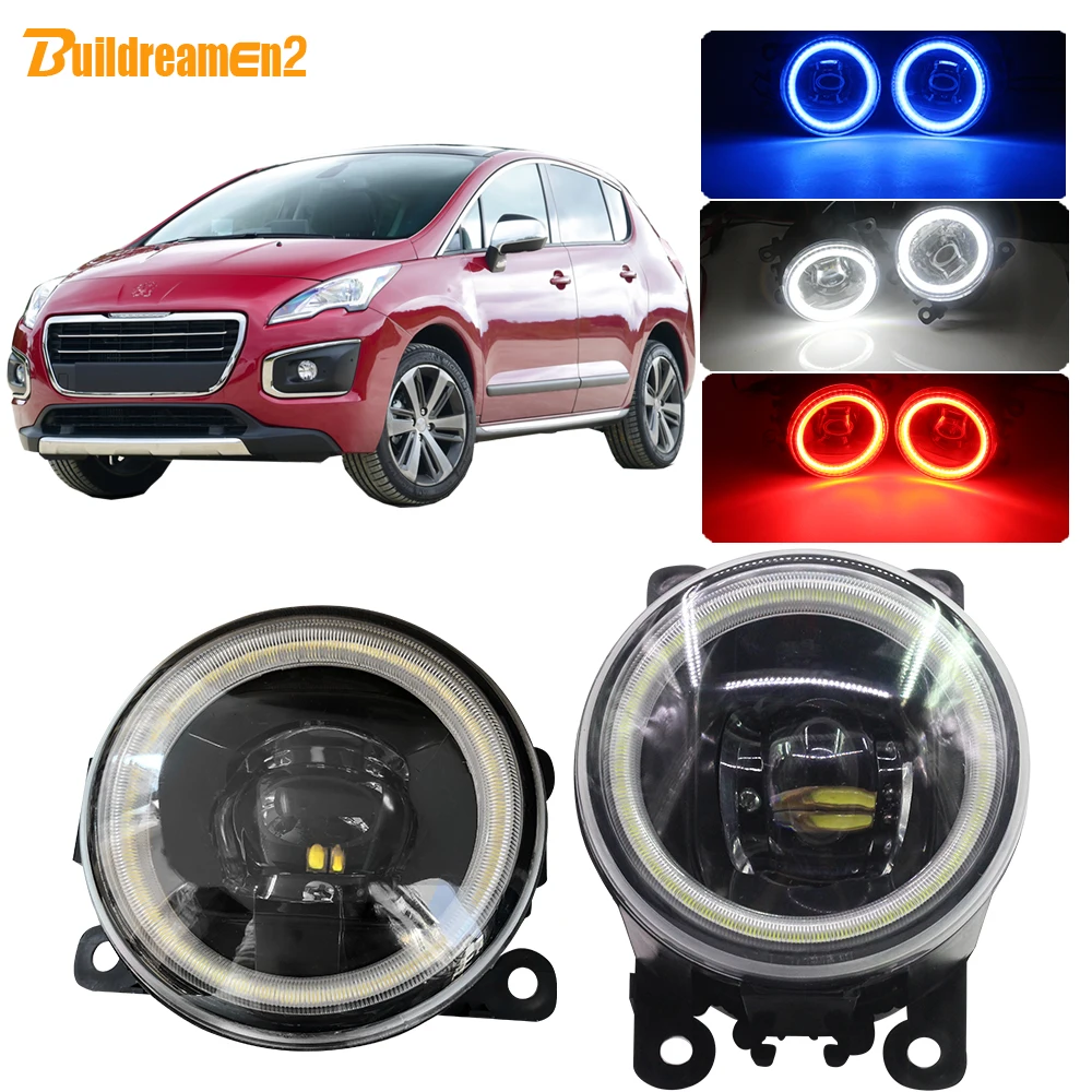 

Buildreamen2 для Peugeot 3008 MPV Субару Outback автомобиля H11 4000LM светодиодный туман светильник объектив глаза ангела дневного светильник 12V 2009 2010 2011 2012 2013