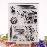 geometric dot clear stamp for scrapbooking transparent stamps silicone rubber diy photo album decor arts crafts