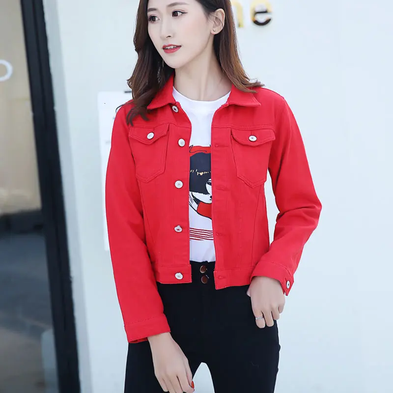 Женская джинсовая куртка короткая эластичная с длинными рукавами и кисточками