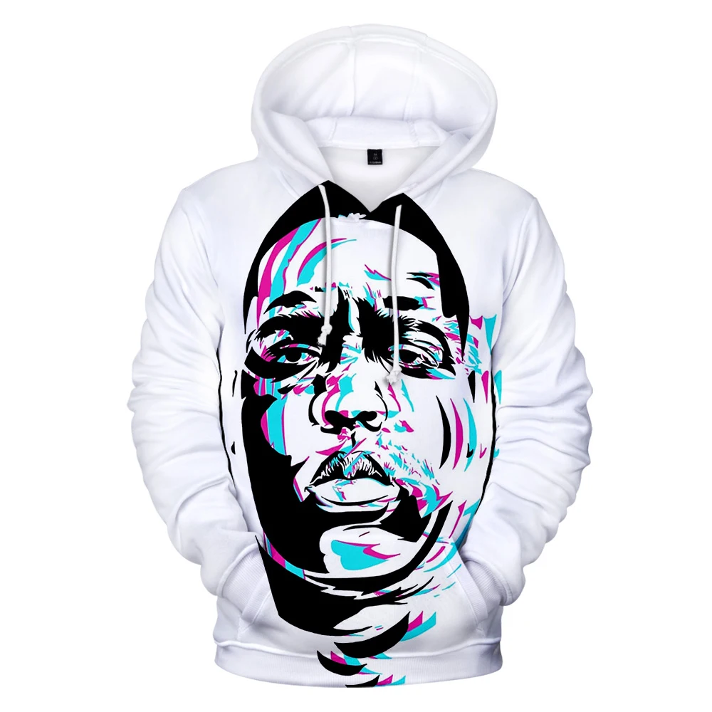 Рэпер B.I.G BIGGIE Объёмный рисунок (3D принт) Толстовка Для мужчин/Для женщин кофты