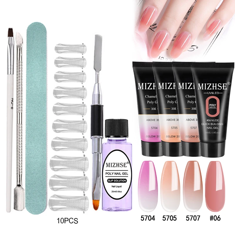

Набор MIZHSE из кристаллического желе-жевательной резинки, полигель для ногтей, 30 мл, кристаллический желе для наращивания ногтей, жесткий гел...