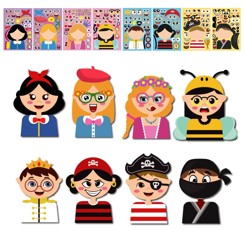 8 шт./компл. забавные головоломки игры принцесса король ролевые многоразовые