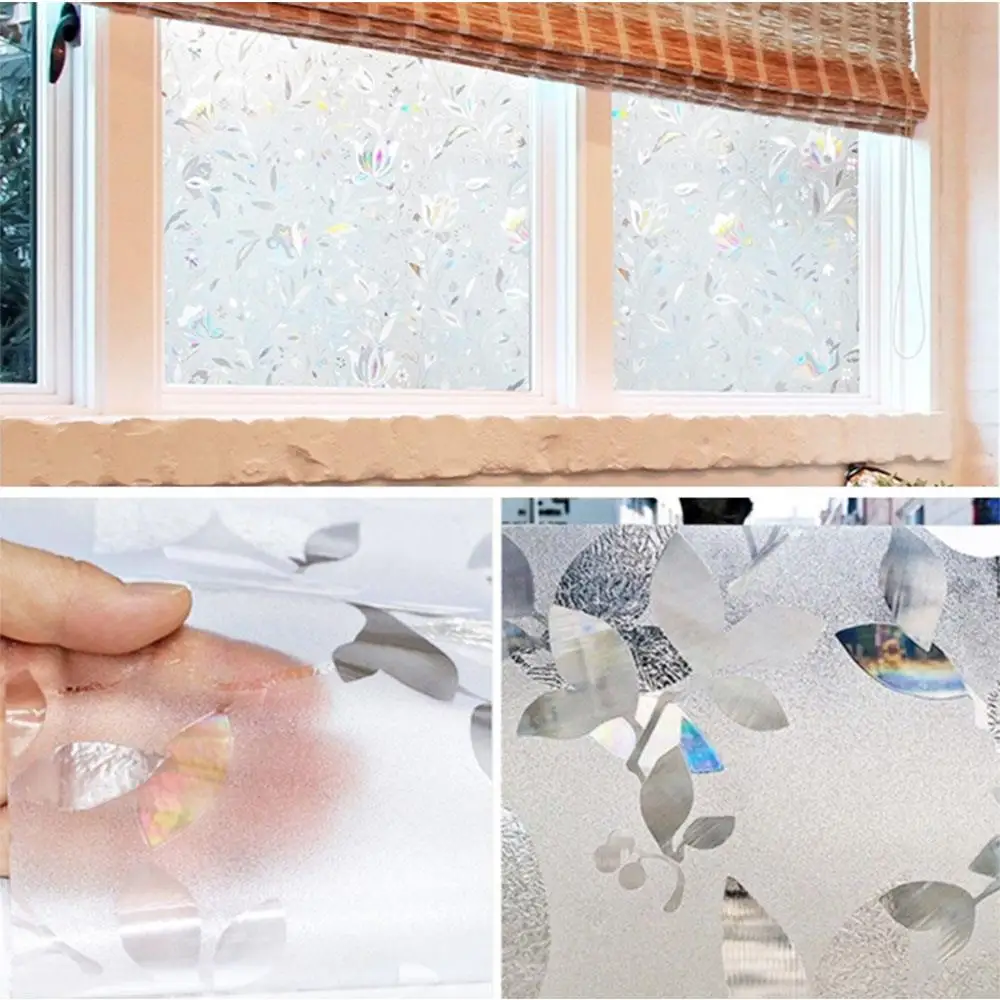 Статическая пленка стеклянная наклейка на окно красивая экономичная ПВХ 3D для