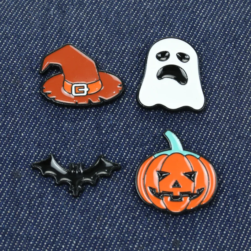 Новая мода Хэллоуин брошка мультфильм забавная тыква летучая мышь призрак