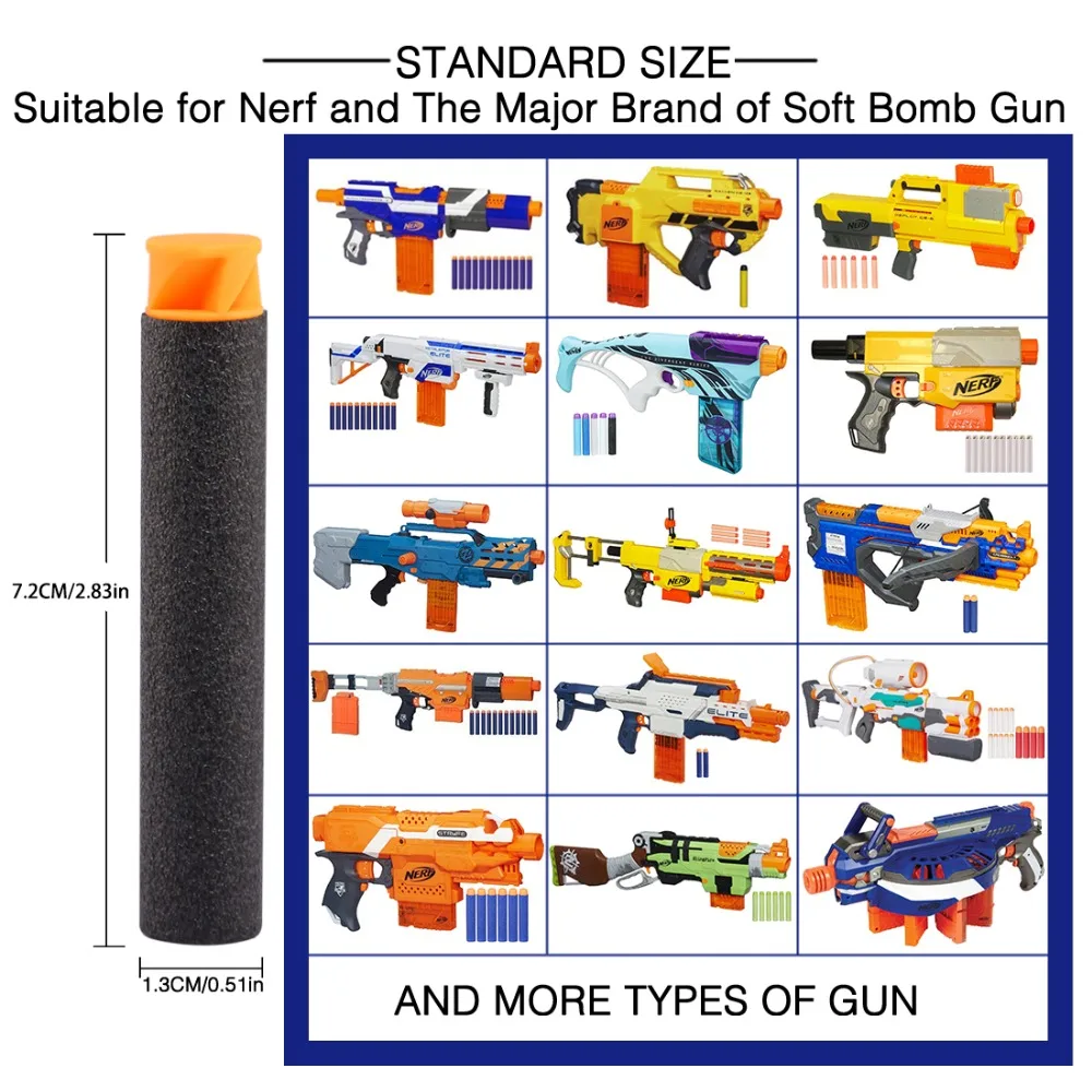 200 шт. для Nerf пуль и Салливаном на мягкой плоской подошве Головка 7 2 см заправка