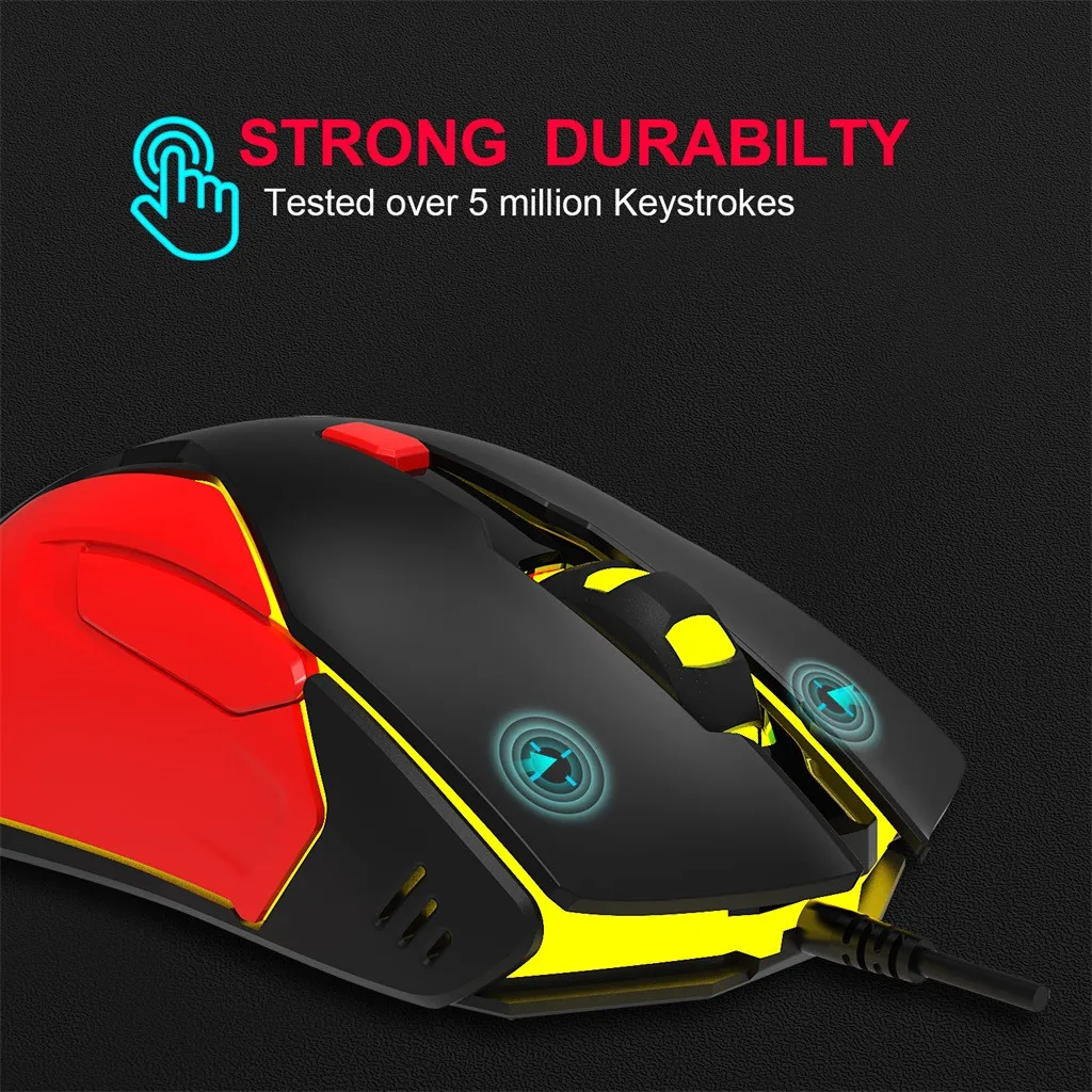 Проводная эргономичная игровая мышь со светодиодсветильник кой 3200DPI|Мыши| |