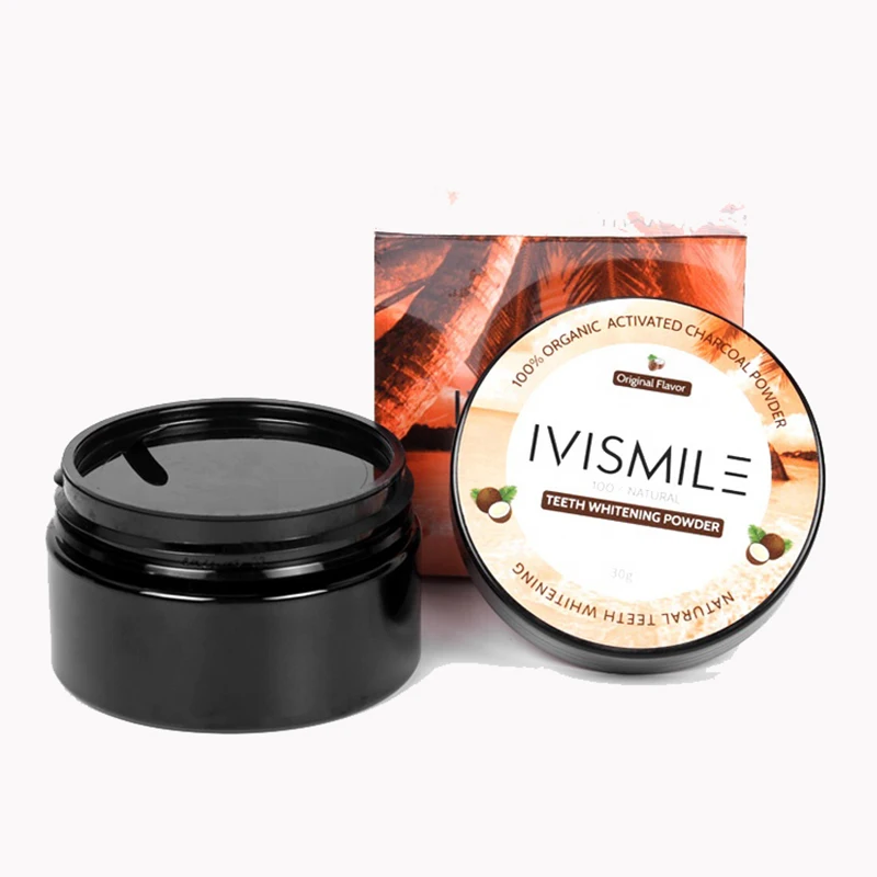 Порошок для отбеливания зубов IVISMILE с древесным углем отбеливание уход за