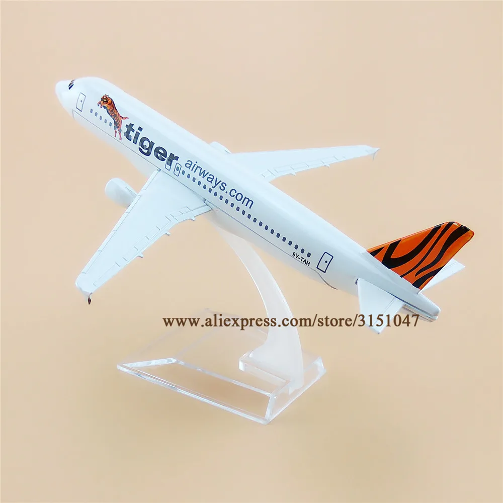 

Air Singapore Tiger Airways Airbus 320 A320 Airlines Airplane Model Alloy Metal Model Plane Diecast Aircraft 16cm Gift