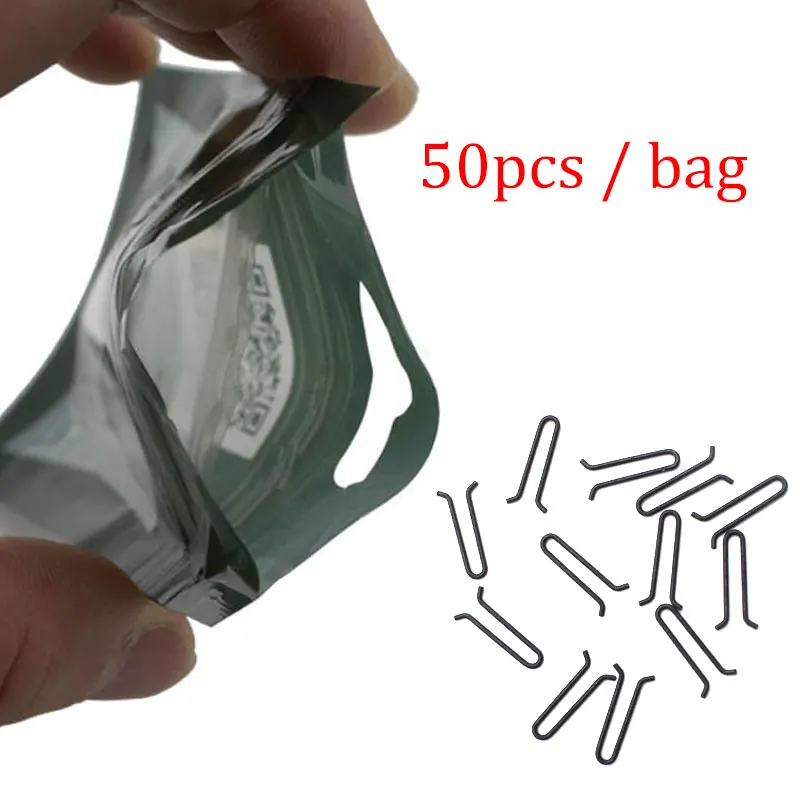 

50PCS Lead Loops Method Feeder Hair Rigs Carp Fishing Accessories Lead Weight Swivels & Loops For Making Leads Terminal Tackle