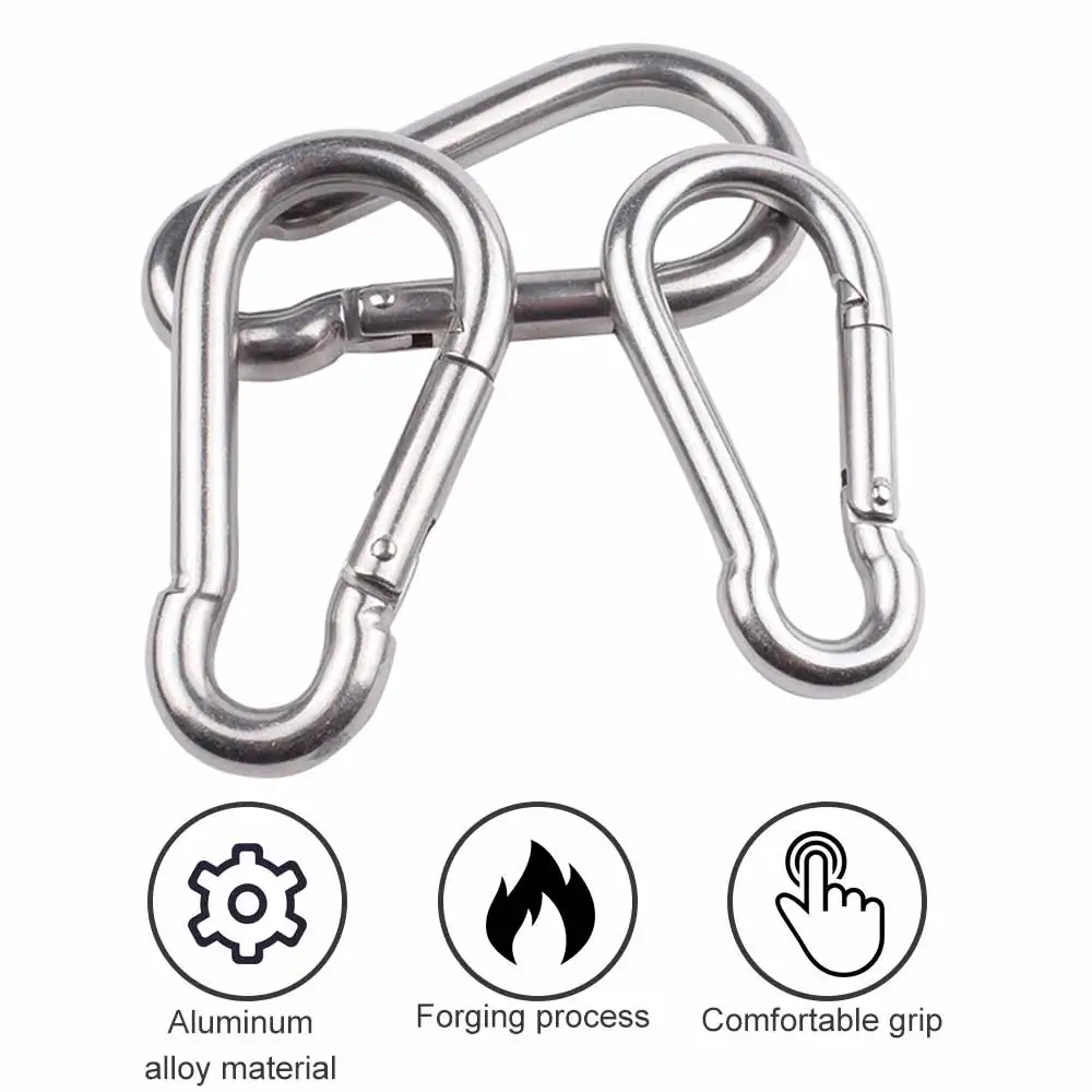 

20Pcs Mini Silver Aluminum Spring Carabiner Snap Hook Keychain EDC Survival Outdoor Camping Tools size 40*20*3.6mm