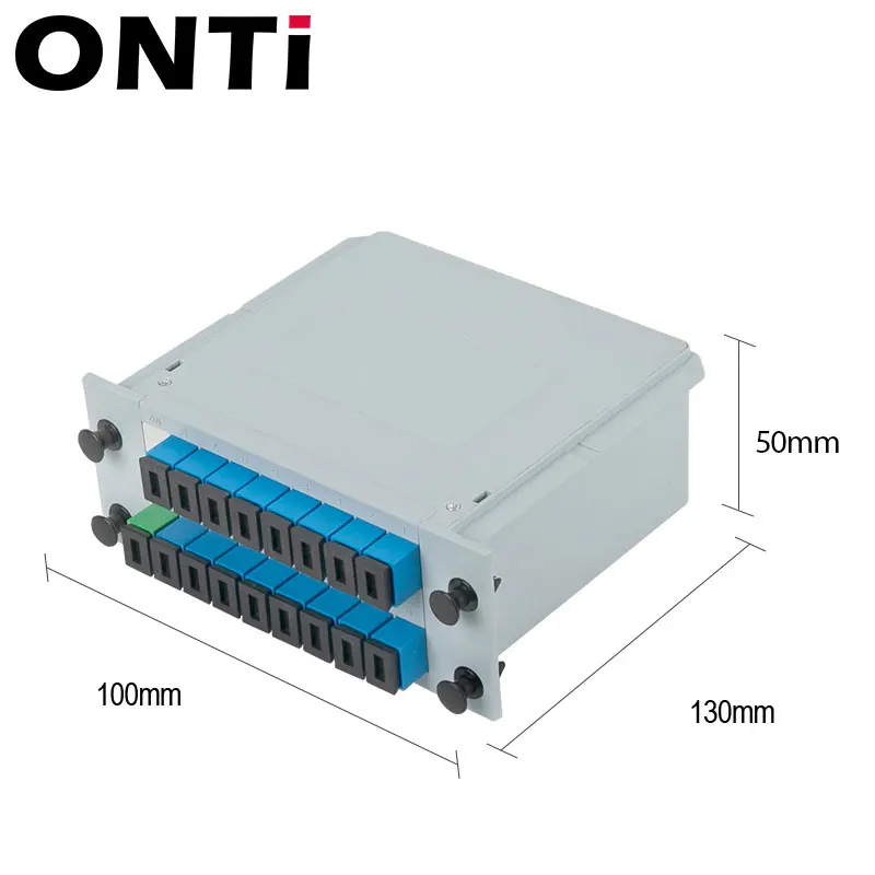 ONTi 5pcs SC APC PLC 1X16 splitter Fiber Optical Box FTTH PLC Splitter Box with SC 1X16 Planar Waveguide Type Optical Splitter