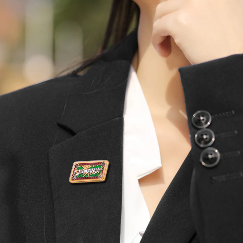 Jumanji Шахматная настольная игра металлический лацкан шпилька Фэнтези Приключения