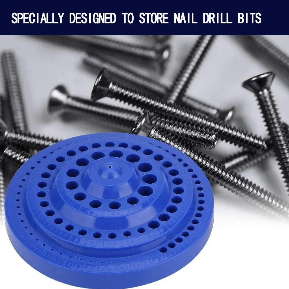 

Drill Bit Storage Case Stand Round Shape Hard Plastic Organizer 100Pcs Hole Bore Drill Bit Empty Box Organiser Container