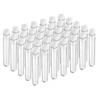 50 шт.упак. 12x100 мм прозрачный лабораторный прозрачный Пластик Тесты трубы флаконы с пуш-ап шапки школы лабораторное оборудование