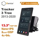 13,3 дюймов 1920*1080 Ownice 1Din Android 10,0 автомобильное радио для Chevrolet Tracker 3 Trax 2013 2020 автомобильная аудиосистема вращающийся плеер
