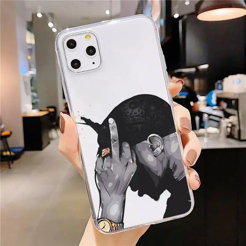 

Rapper Tupac 2Pac Customer Phone Case Transparent soft For iphone 5 5s 5c se 6 6s 7 8 11 12 plus mini x xs xr pro max