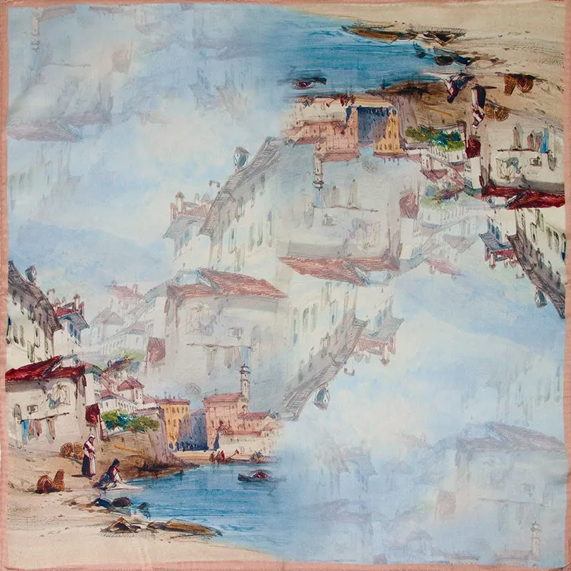 Чистый Шелковый шарф Для женщин бандана женский для волос Роскошный носовой