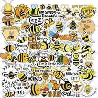 10 30 50PCS Little Bee Motivational Phrases Sticker Quotes Sentences for Laptop Phone Skateboard Office Room Graffiti Decal Toy