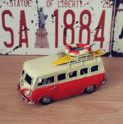

Creative handmade home accessories, wrought iron handicrafts iron retro home furnishing bus classic buses