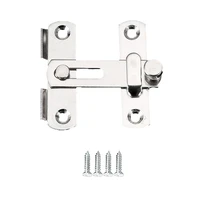 2pcs stainless steel pet cage gate flip latches safety anti theft door lock full metal construction pet products